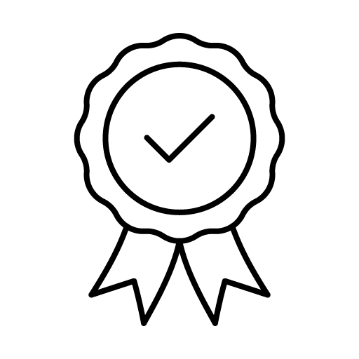 certification icon in black